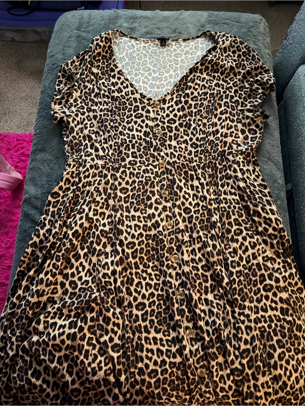 torrid Leopard-Print Button-Front Maxi Dress in Brown and Black